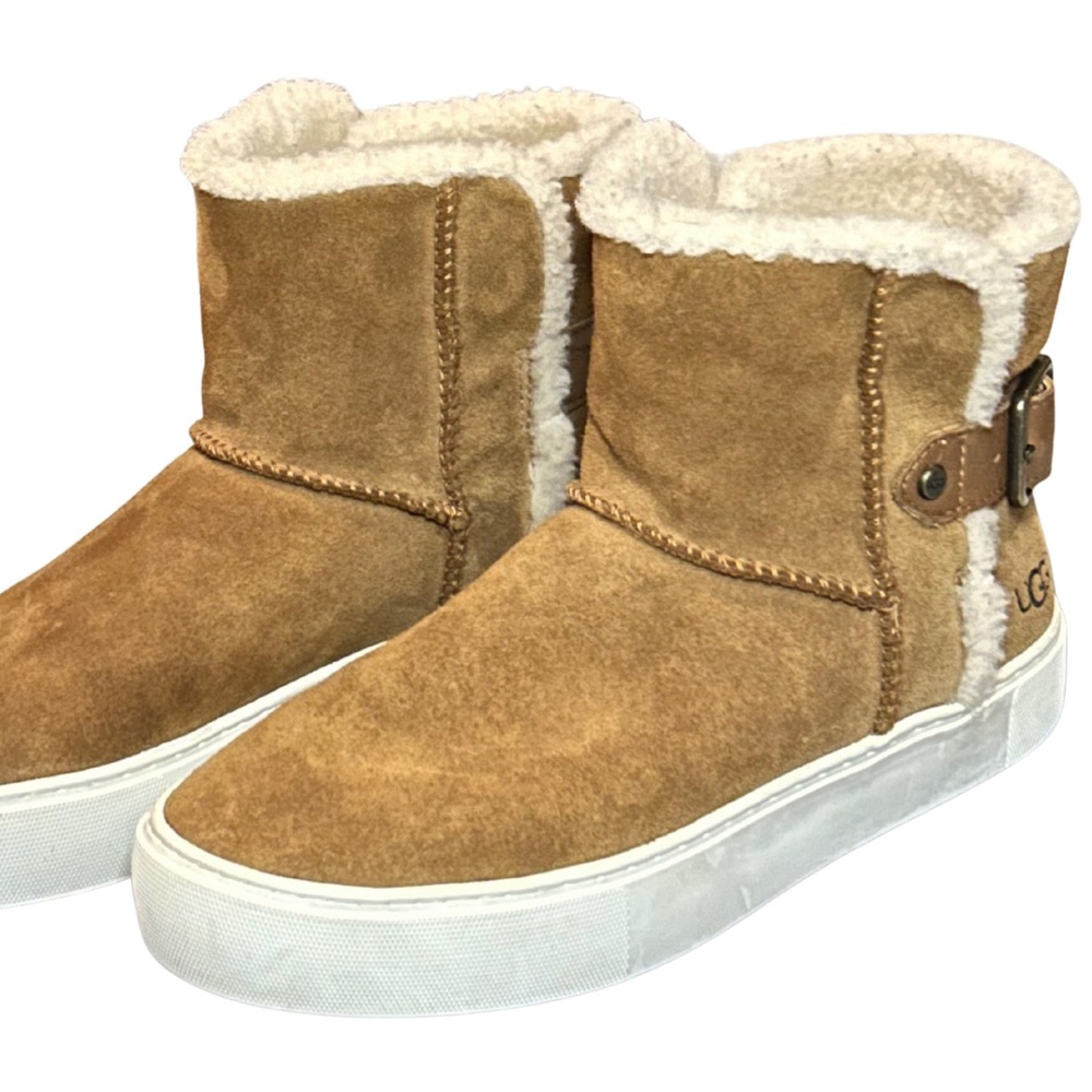 Women’s UGG Aika Tan Suede Ankle Boots | 8.5